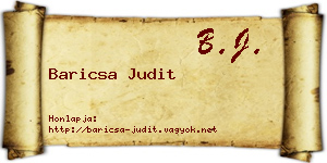 Baricsa Judit névjegykártya